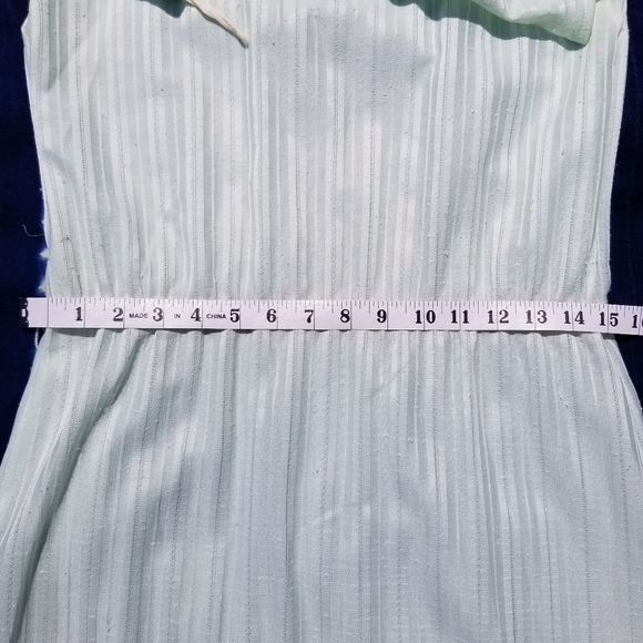 Vintage 60s Mint Green Sleeveless Dress & Slip - Picture 11 of 16